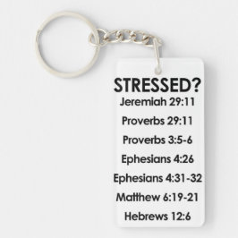 Scripturesrektangel (enkelsidiga) Keychain Nyckelring