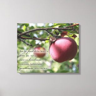 Scriptureväggkonst Apple med frukt av anden Canvastryck