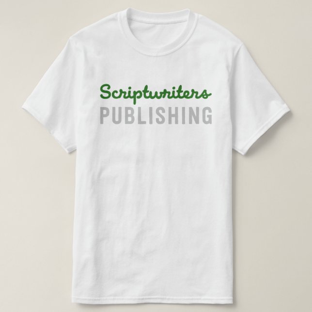 Scriptwriters som publicerar Kelly/grå T T Shirt (Design framsida)