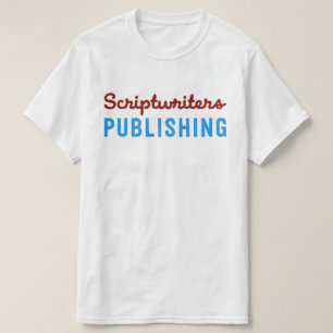 Scriptwriters som publicerar tegelsten/, saltar t shirt