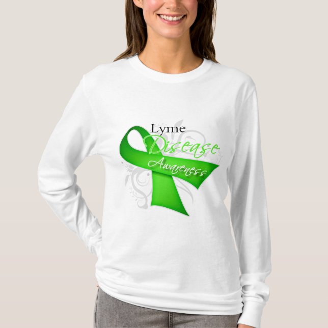 Scroll Band - Medvetenhet om borrelia T-shirt (Framsida)