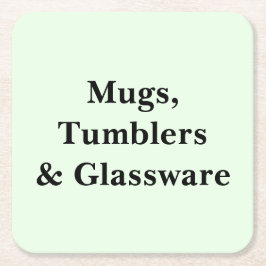Scroll Down To See These Mugs Tumblers Glassware Underlägg Papper Kvadrat