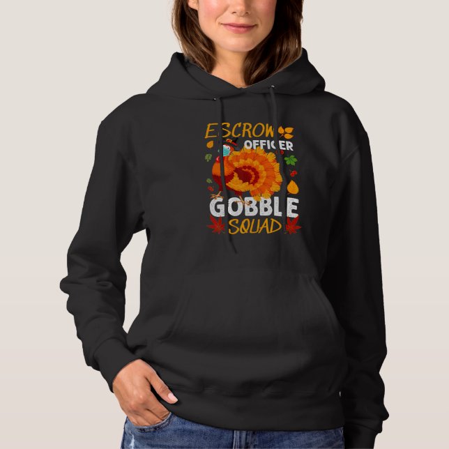 Scroll Officer Gobble Squad Turkey Thanksgiving Mo T Shirt (Framsida)