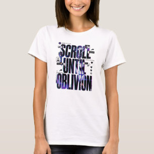 SCROLL TILLS MAN FÖRGÅR Brutalistisk social medi T Shirt