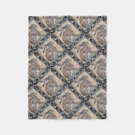 Scrolled Gräns Home Decor Fleecefilt