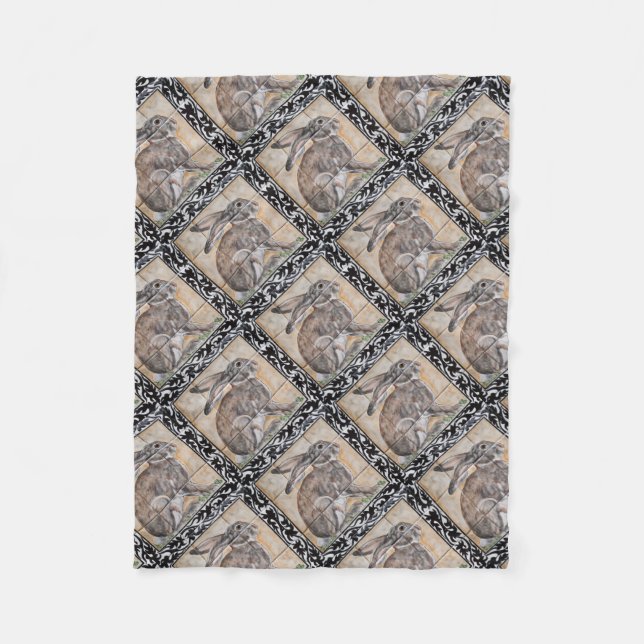 Scrolled Gräns Home Decor Fleecefilt (Framsidan)