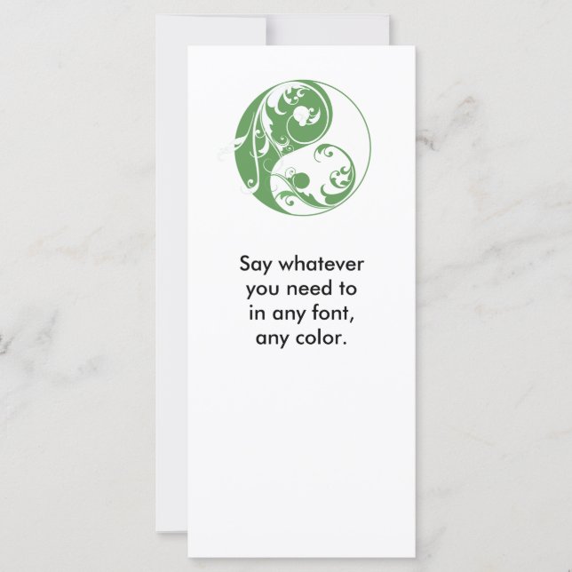 Scrolling Yin & Yang (grönt) (Framsida)