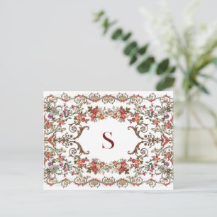 scrollsar för Blommigt av vintage Vykort