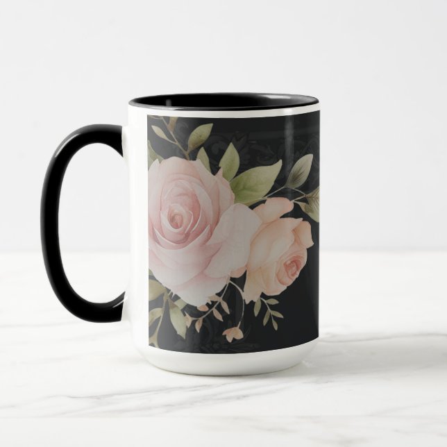 Scrollsar med ro Victorian stil Mugg (Vänster)