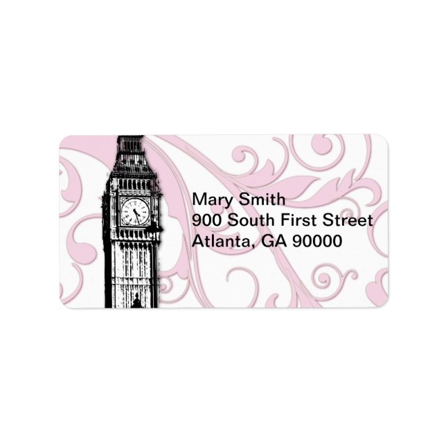 Scrollsar och Big Ben Adressetikett (Framsidan)