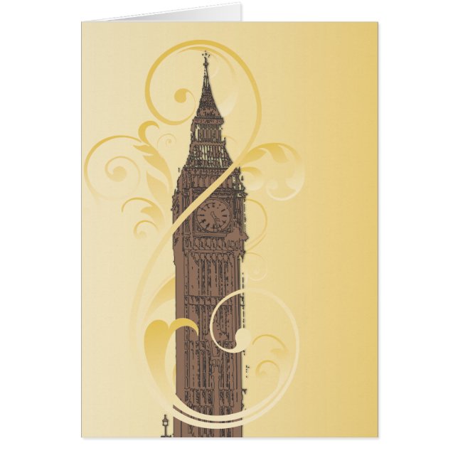 Scrollsar och Big Ben Hälsningskort (Framsidan)