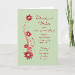 Scrollsar och blommor för jul och familj helgkort