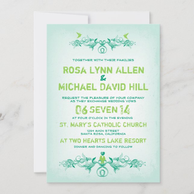 scrollsar och fåglar i vintagen - inbjudan till br (Framsida)