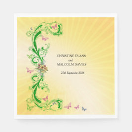 Scrollsar och fjärilar pappersservett