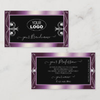 Scrollwork Black Lila Gnistra Diamonds med Logotyp