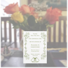 Scrollwork Design Klockor Bröllop Spara Datumet