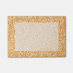 Scrollwork för orange vintage för Celosia grafis Post-it Block