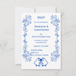 Scrollwork för Sapphire Bröllop OSA Card Klockor