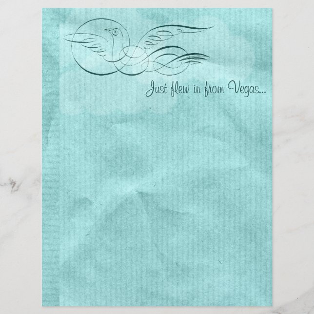 Scrolly Bird (Personligt Scrapbookpapper) (Framsida)