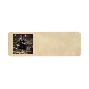 Scrooge-Adressetiketter Returadress Etikett