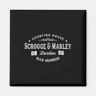 Scrooge and Marley Counting House jul Sång Magnet