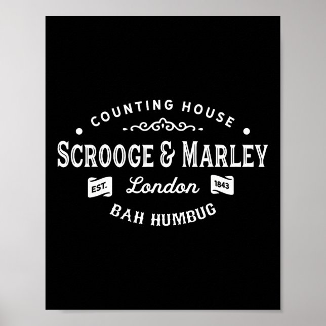 Scrooge and Marley Counting House jul Sång Poster (Framsidan)