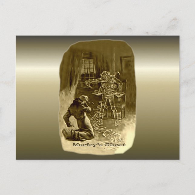 Scrooge av jul - en julsång helg vykort (Framsida)