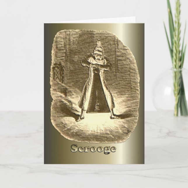 Scrooge av jul - en julsång helgkort (Framsida)