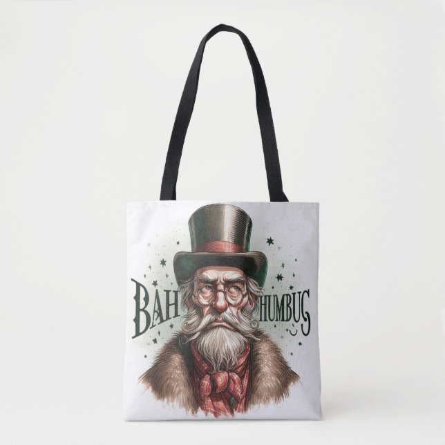Scrooge Ba HumBug Tote Bag Tygkasse (Framsida)
