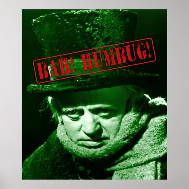 Scrooge Bah Humbug! Poster och väggkonsdesign (Framsidan)