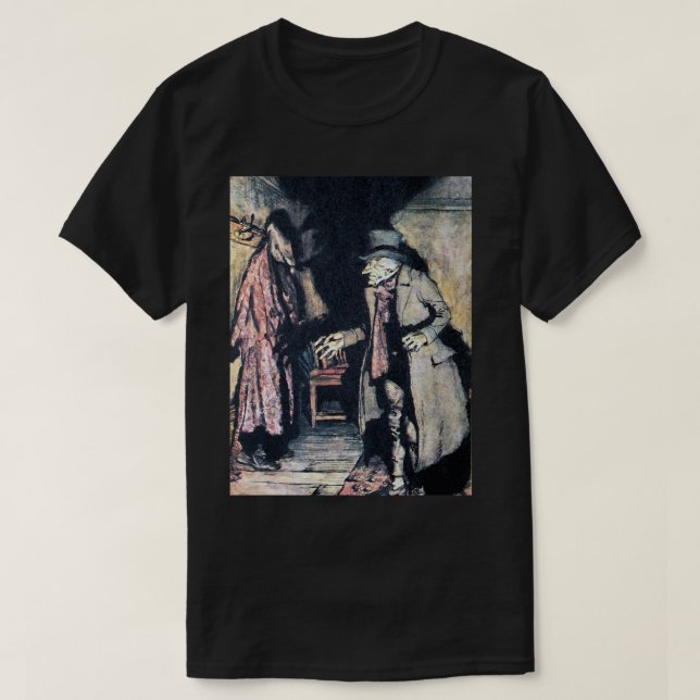 Scrooge börjar känna sig nervös. - Julkaro T Shirt (Design framsida)