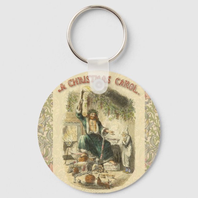 Scrooge Christmas Carol Art Print Illustration Nyckelring (Framsida)
