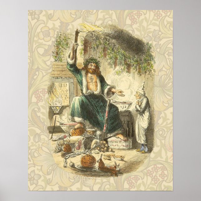 Scrooge Ghost of Julklapp Victorian Poster (Framsidan)