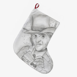 Scrooge i svartvitt stor julstrumpa