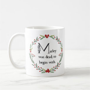 Scrooge Jacob Marley Dickens A jul Sång Kaffemugg