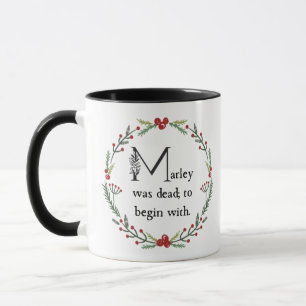 Scrooge Jacob Marley Dickens A jul Sång Mugg