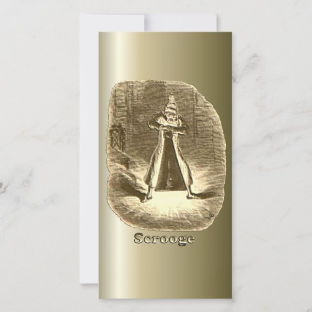 Scrooge Jul - Jul Sång Julkort (Framsida)