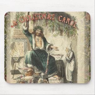 Scrooge jul - Sång Art Skriv ut illustration Musmatta