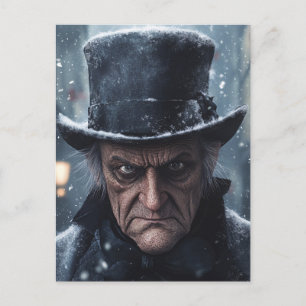Scrooge jul-vykort vykort