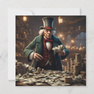 Scrooge-julhälsningskort