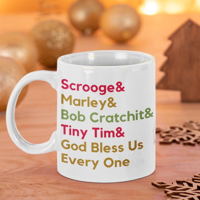 Scrooge Marley Modern Festive Minimalist-jul Kaffemugg (Skapare uppladdad)