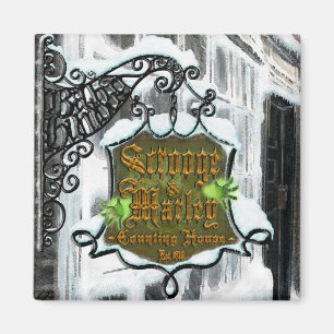 Scrooge&MarleySignScene kvadrerar magneten Magnet