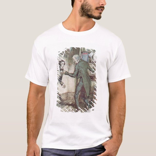 Scrooge och egennamn Cratchit Tee Shirt (Framsida)