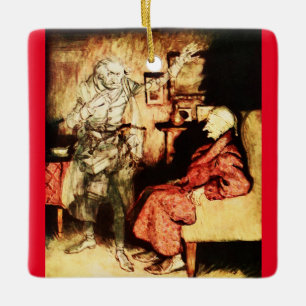 Scrooge och Marley Julgransprydnad Keramik