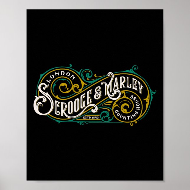 Scrooge och Marley Kontor Julsång  Poster (Framsidan)