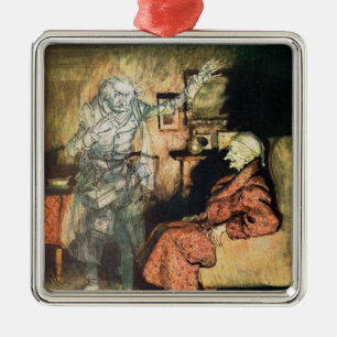 Scrooge och spöken av Marley Julgransprydnad Metall