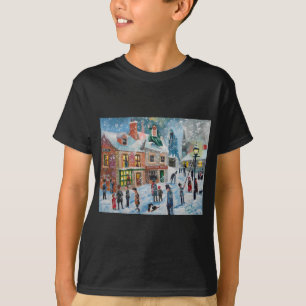 Scrooge spöken för en plats för julsångvinters t-shirt