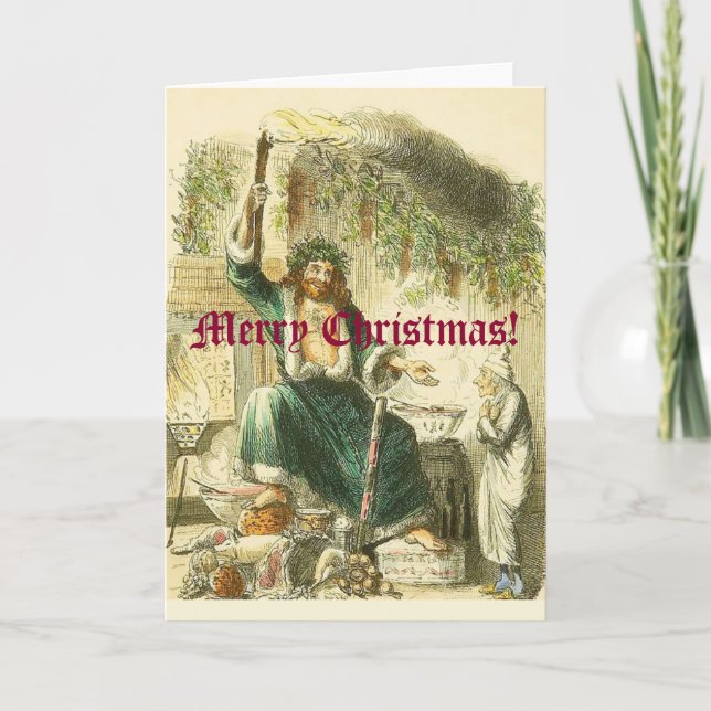Scrooges besökare helgkort (Framsida)