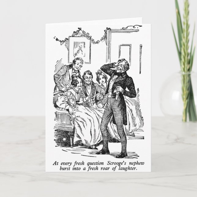Scrooges brorson (med text) helgkort (Framsida)