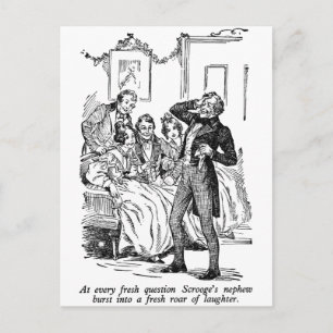 Scrooges Nephew (med text) Vykort